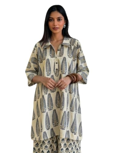 Image of Leriya Fashion Women's Rayon Kurta Pant Set | Casual Style Ethnic Co-ord Set for Women Stylish | Black Print Kurti for Office & Daily Travel Outfit | Oversize Loose Fit Kurta Sets for Woman