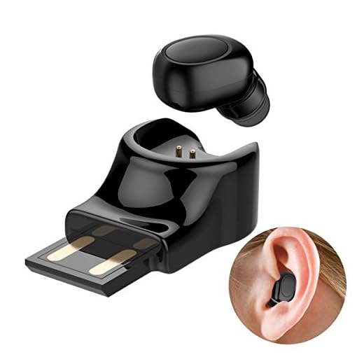 Single Earbud Smallest Bluetooth Earbud Invisible Bluetooth Earpiece for Cell Phones Mini Wireless Earbuds with Mic 6 Hrs Playtime Handsfree Bluetooth Headset Mono Earphone Magnetic Charging Base