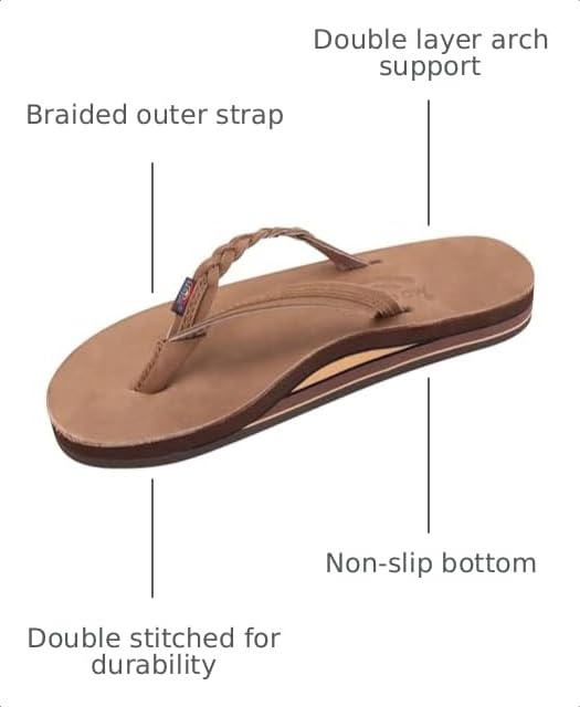 Image of Rainbow Sandals Women's Double Layer Flirty Braidy Premier Leather w /Single Braided Strap
