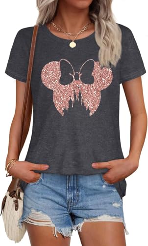 Magic Shirts for Women Cute Castle Graphic Vacation Tops2