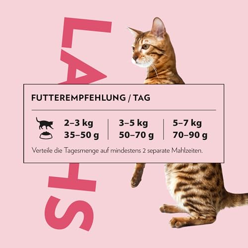 PrimaCat - Getreidefreies Trockenfutter für ausgewachsene Katzen, Geschmacksrichtung Lachs, 400 g