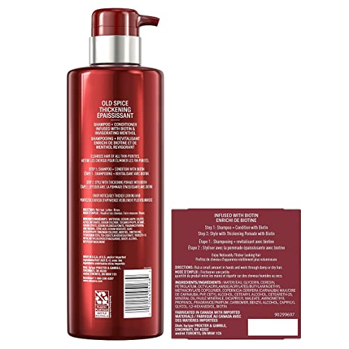 Old Spice Men'S Thickening 2-In-1 Shampoo And Conditioner With Biotin And Menthol thumb #5