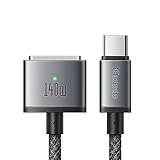 Mcdodo 140W USB-C to Mag-safe 3 磁気充電ケーブル 2m 140W急速充電 PD3.1新急速充電規格 強力な磁気 マグセーフ充電コード PD充電 Mac機種対応 MacBook Air (13インチ/15インチ M4チップ) 、MacBook Pro（14インチ/16インチ M4チップ)などMag-safe 3端末対応 ブラック