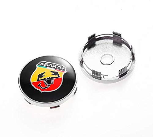 4pcs W211 60mm Car Emblem Badge Wheel Hub Caps Centre Cover ABARTH Racing Italy For FIAT 124 125 125 500 695 OT2000 Coupe