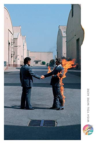 Buyartforless BUY ART FOR LESS Officially Licensed Pink Floyd Wish You Were Here Art Poster - 36 x 24 Inch - Decorative Print - Poster Paper - Ready to Frame