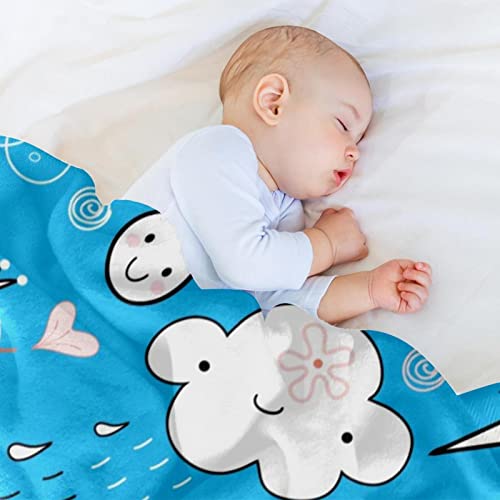 Couverture microfibre légère imprimé oiseaux pour soirées canapé et moments cocooning