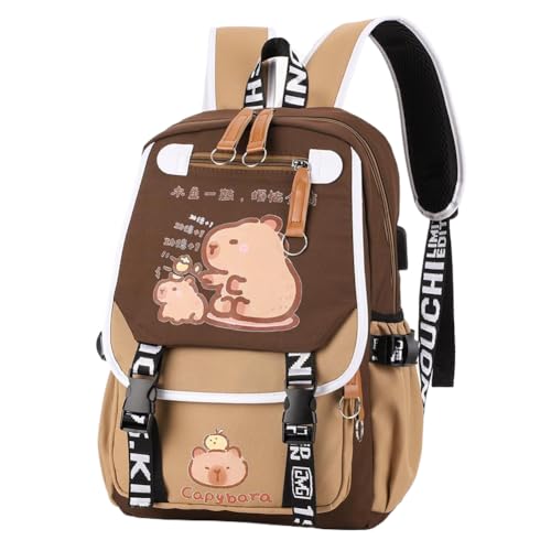 Cute Capybara Backpack Funny Cartoon Backpacks Kapibara Stuff Kawaii Backpack Capybara Gifts for Capybara Lovers2