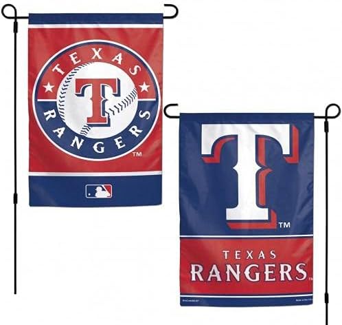 MLB Texas Rangers Flag12x18 Garden Style 2 Sided Flag, Team Colors, One Size