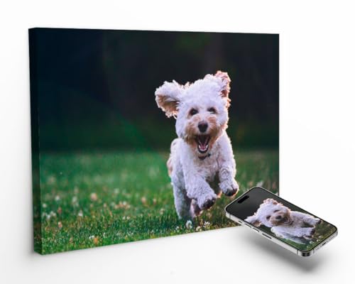 LIENZODECOR Cadre Personnalisé avec Votre Photo | 60 x 40 cm | Toile Imprimée sur Châssis en Bois | Fabriqué à la Main en Espagne