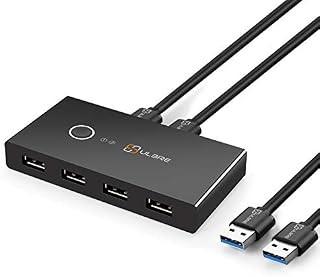 ULBRE Soho KVM Switch 4 Port USB 3.0 Sharing Box Selector, 4Port Peripheral
