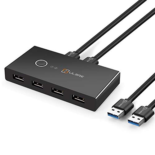 ULBRE Soho KVM Switch 4 Port USB 3.0 Sharing Box Selector, 4Port Peripheral