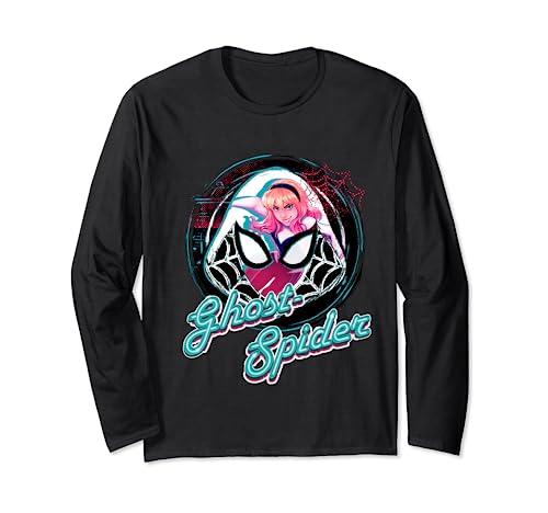 T-shirt Ghost-Spider Marvel Rising coton vêtement imprimé manches longues pour geek et cosplay