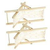 Chaise longue miniature pliante : apparence de chaise de plage, finition soignée, hautement simulée, adaptée à la décoration de mini maison pour enfants, chaise longue miniature.