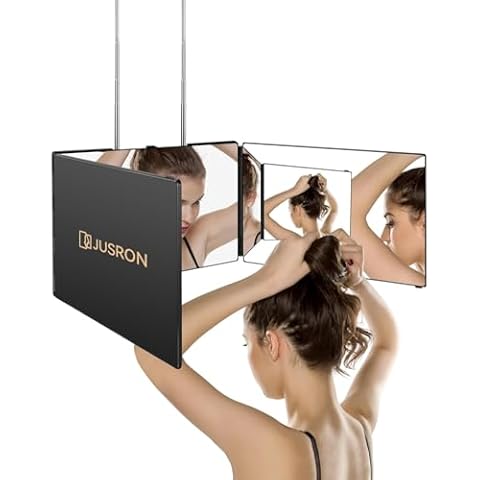 JUSRON 360° Self Hair Cutting Mirror Cover