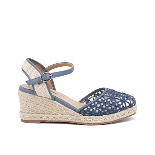 QUEEN HELENA Espadrillas con Zeppa Sandali a Punta...