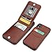 iPhone XR Case Wallet with Credit Card Holder, KIHUWEY Premium Leather Magnetic Clasp Kickstand Heavy Duty Protective Cover for iPhone XR 6.1 Inch(Brown)