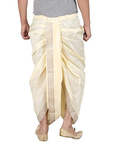Uri and Mackenzie Men's Dupion Silk Dhoti