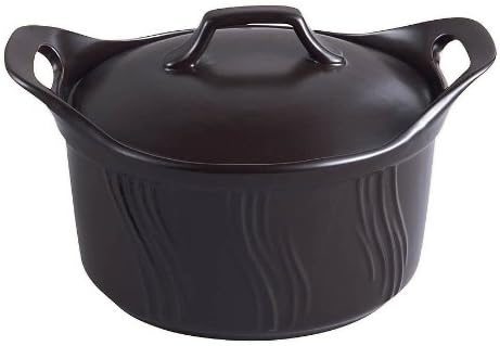 Lorren Home 2-3/4-Quart Stove Top to Oven Black Casserrole with Cover