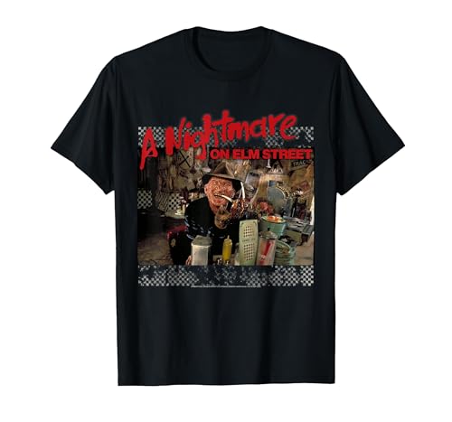 A Nightmare on Elm Street Freddy Dinner T-Shirt, Homme, Noir, XL