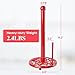 JOGREFUL Paper Towel Holder Stand, Cast Iron Kitchen Paper Towel Countertop Vintage Stand with Weighted-Base, Bathroom Organization for Family Standard Large Size Roll Paper, Classic Style, Red