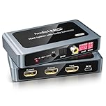 8K@60Hz HDMI Splitter 1x2 with Audio Extractor for Soundbar, HDMI 1 In 2 Out with Optical, Coaxial & 3.5mm, Support 4K@120Hz, HDR10+, VRR, ALLM, 48Gbps, Dolby Atmos 7.1CH, HDCP 2.3 Bypass, Down Scaler