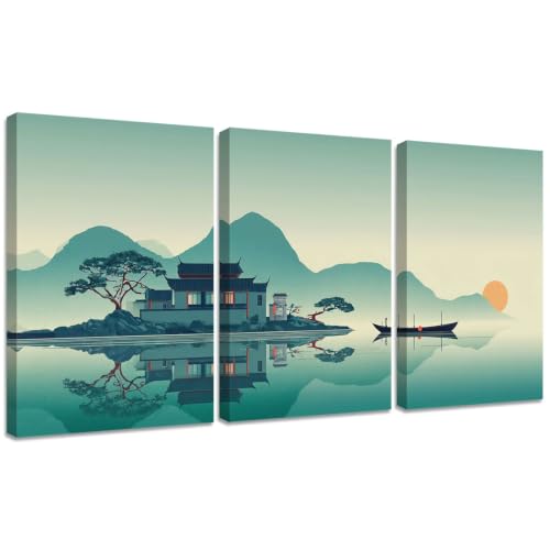 Kit Diamond Painting Chine Paysage 40x50cm strass ronds pour loisirs créatifs