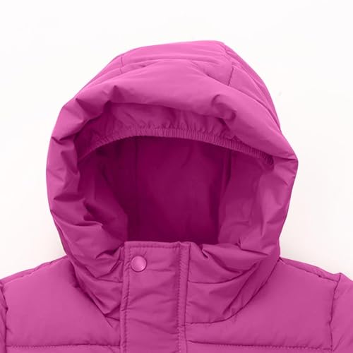Kids Winter Coat Hooded Heavyweight Fleece Lined Thermal Girls Puffer Jacket Zip Up Snow Waterproof Windproof Outwear2