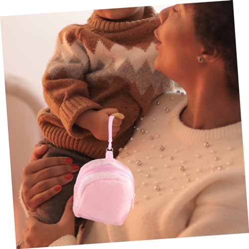 Candy Color Plush Purse for Boys and Girls Cute Plush Pouch with Keychain Small for Boys and Girls for Coins and Small Accessories2