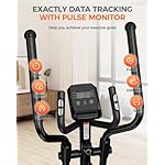 pooboo Elliptical Machine, Elliptical Exercise Machine with 16-Level Resistance&Hyper-Quiet Magnetic Driving System, Elliptical Machine for Home with LCD Monitor&15.5IN Stride, 350LBS Weight Capacity - Image 4