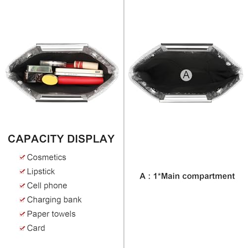 Image of RNIEGA Vegan Leather Handbag Clutch Purses for Women Formal Stylish Evening Clutch for Weddings, Proms, Cocktail