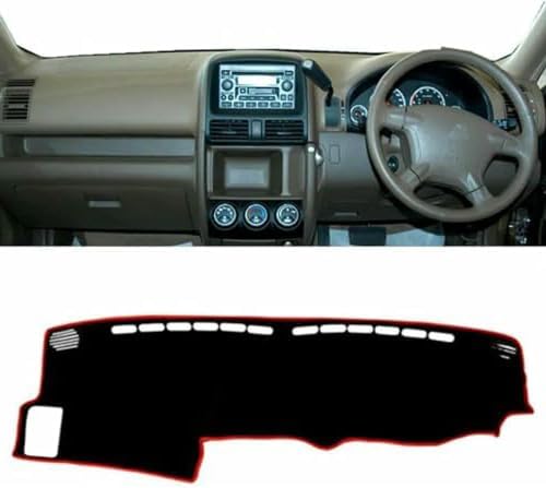 Car Dash Covers for Honda CR-V CRV 2002-2006, Dashboard Cover Dash Protector Pad Dashboard Mat UV Rays Protector Interior Accessories,Red-RHD