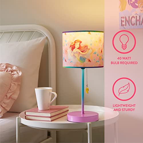 Image of Idea Nuova Little Mermaid Ariel Stick Table Lamp for Kids with Pull Chain