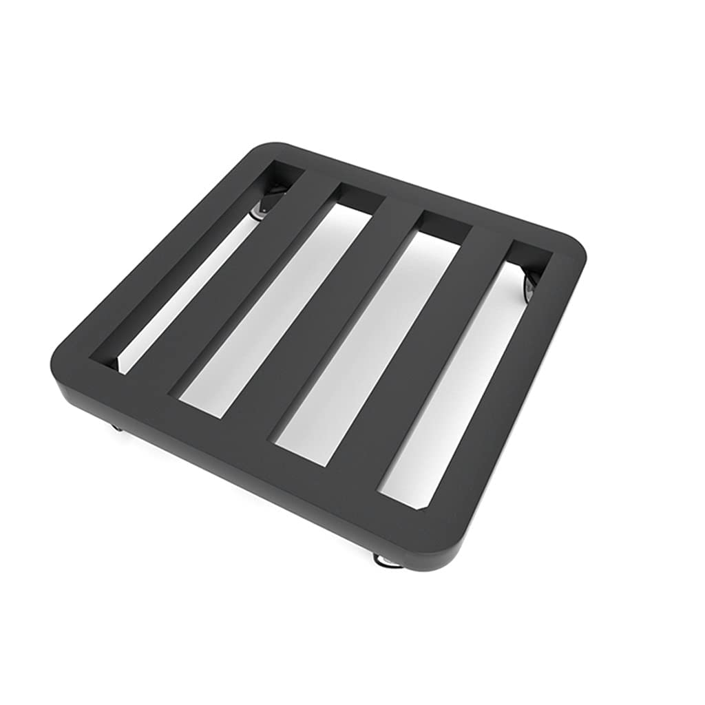 CXVHsertWR rolling plant caddy, Plant Caddy 35cm, Iron Potted Stand(Black)