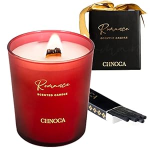 Chnoca Lilac Scented Candle Mothers Day Gift for Women, Highly Scented with Long Burning, Crackling Wood Wick Candle, Up to 60 Hours Burn Time, Ideal for Romantic Home Fragrances