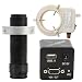 VGA USB 1080P Industry Video Microscope Camera & 120X C-Mount Lens Whit 56-LED Adjustable Ring Light - Black