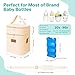 PIIOSER Breastmilk Cooler Bag with Ice Pack Fits 6 Baby Bottles Up to 9 Ounce, Insulated Baby Bottle Tote Bags, Double Layer Waterproof Leak-Proof with Shoulder Strap for Nursing & Working Mom (Cream)
