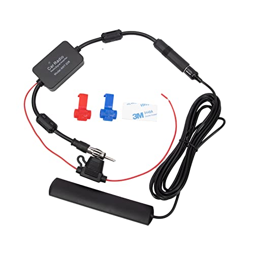 GNXfixt Amplificateur Signal Antenne Voiture pour FM AM Autoradio Stéréo Adaptateur Prise DIN 12 V Radio Médias Unité Principale