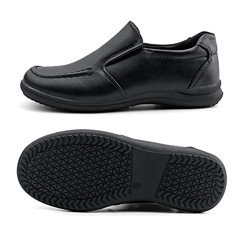 Jabasic Boys School Uniform Shoes Comfortable Slip-On Loafers thumb #5