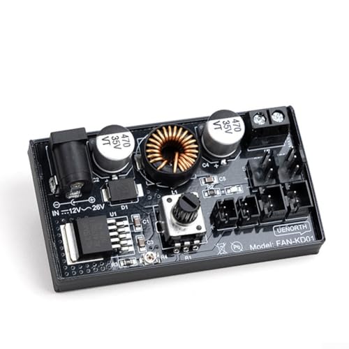 Controlador de velocidad del ventilador CC 60W para ventiladores de 23 cables con ajuste manual y soporte para opciones de fuente de alimentación dual para sistema de refrigeración de PC