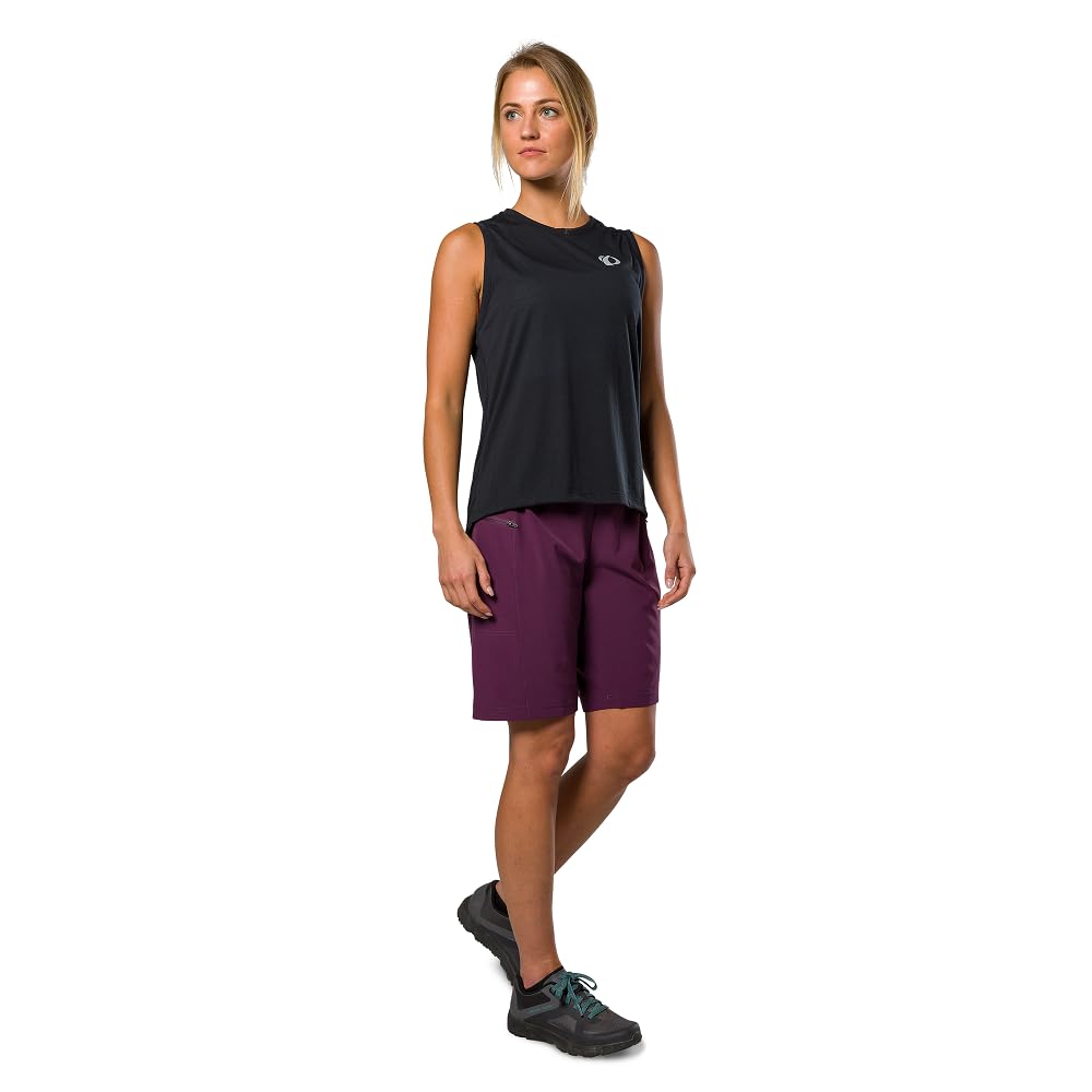 PEARL IZUMI Short de VTT pour femme. Doublure amovible en chamois et deux poches zippées. Entrejambe confortable et durable de 24,1 cm