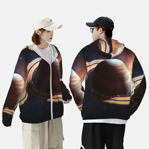 Chaqueta de Protección Solar UPF 50+ con Capucha Negra miniatura 2