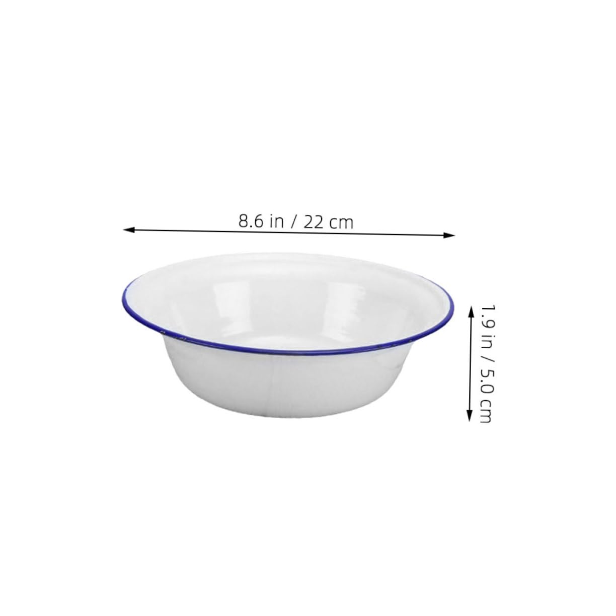 SHOWERORO Vintage Enamel Deep Mixing Bowl Retro Baking Dish for Pies and Cakes Oven-safe Enamelware Deep Mince Tray for Kitchen Cooking