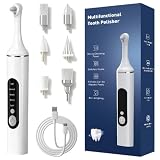Kit de blanchiment des dents, détartreur avec 5 têtes, polisseuse avec 5 modes pour le nettoyage des dents et le blanchiment des dents, pour polir après le nettoyage des dents