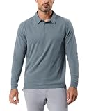 INTO THE AM Indigo - Polo de manga larga para hombre, talla S a 4XL, cuello ajustado, mezcla de algodón, manga completa, casual, ropa de trabajo, Sin marca, índigo, XX-Large