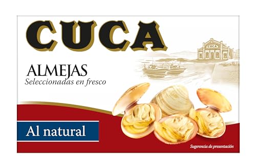 Cuca Almejas al Natural Tamaño Pequeño, lata de 120g