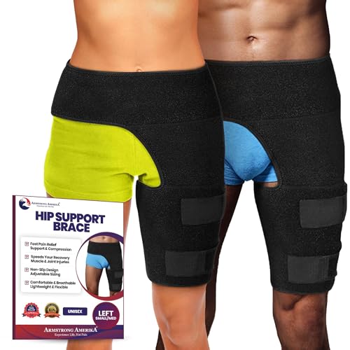 hip brace thigh compression sleeve  sciatica pain relief device  hamstring amp groin compression sleeve wrap for sciatic nerve relief  hip support braces thigh brace for women amp men small  left leg