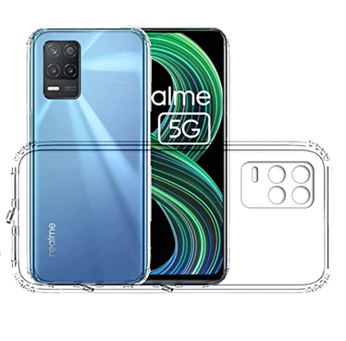 Image of COVERBLACK Rubber Silicone Back Cover for Realme 9 5G - Transparent