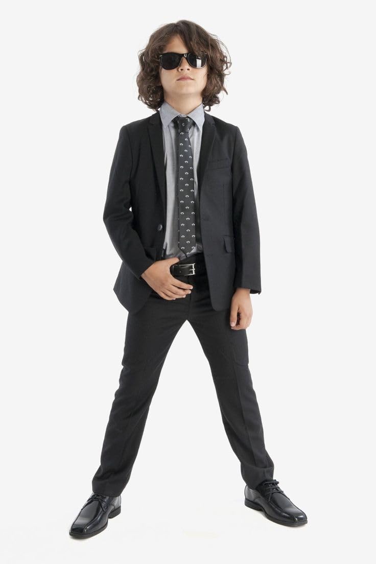 Boys' Suit Two Pieces Set for Formal School Party Activity Dress for Kids Teen Jacket Pants