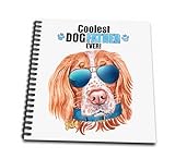 8 x 8 inches spiral bound glossy hard covered 9/16 inch twin loop wire binding spine 50 unlined pages, 8 x 7.75 inches - page thickness is 80lb text Acid free blank bright white non-coated paper Pages lay flat when book is opened