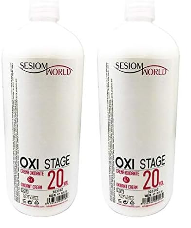 Sesiomworld Crema Oxidante Oxi Stage 20V 6% 1 Litro 1 Unidad 1100 g (Paquete de 2)